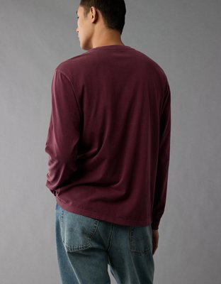 AE Long-Sleeve Henley T-Shirt