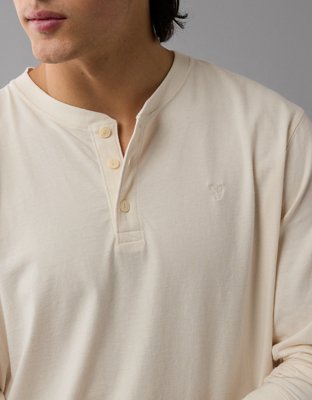 AE Long-Sleeve Henley T-Shirt