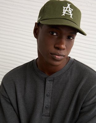 AE Boxy Washed Thermal Henley Shirt