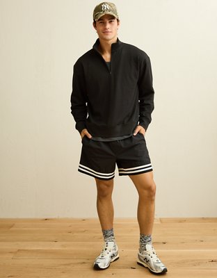 AE 24/7 Boxy Quarter-Zip Sweatshirt | American Eagle