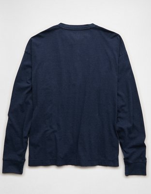 AE Boxy Fit Lightweight Henley T-Shirt