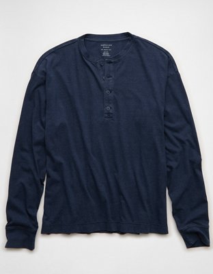 AE Boxy Fit Lightweight Henley T-Shirt