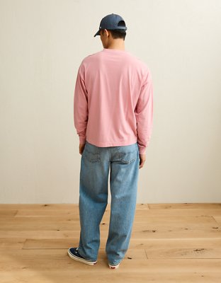 AE Boxy Fit Lightweight Henley T-Shirt