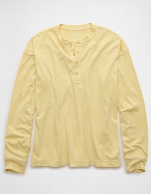 AE Boxy Fit Lightweight Henley T-Shirt