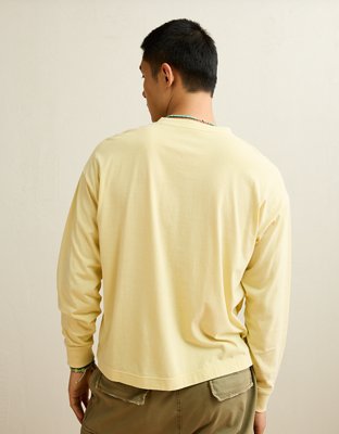 AE Boxy Fit Lightweight Henley T-Shirt