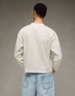 AE Boxy Fit Lightweight Henley T-Shirt