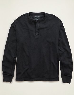 AE Boxy Fit Thermal Henley T-Shirt
