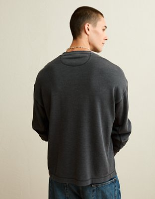 AE Boxy Fit Thermal Henley T-Shirt