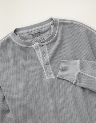 AE Boxy Fit Thermal Henley T-Shirt