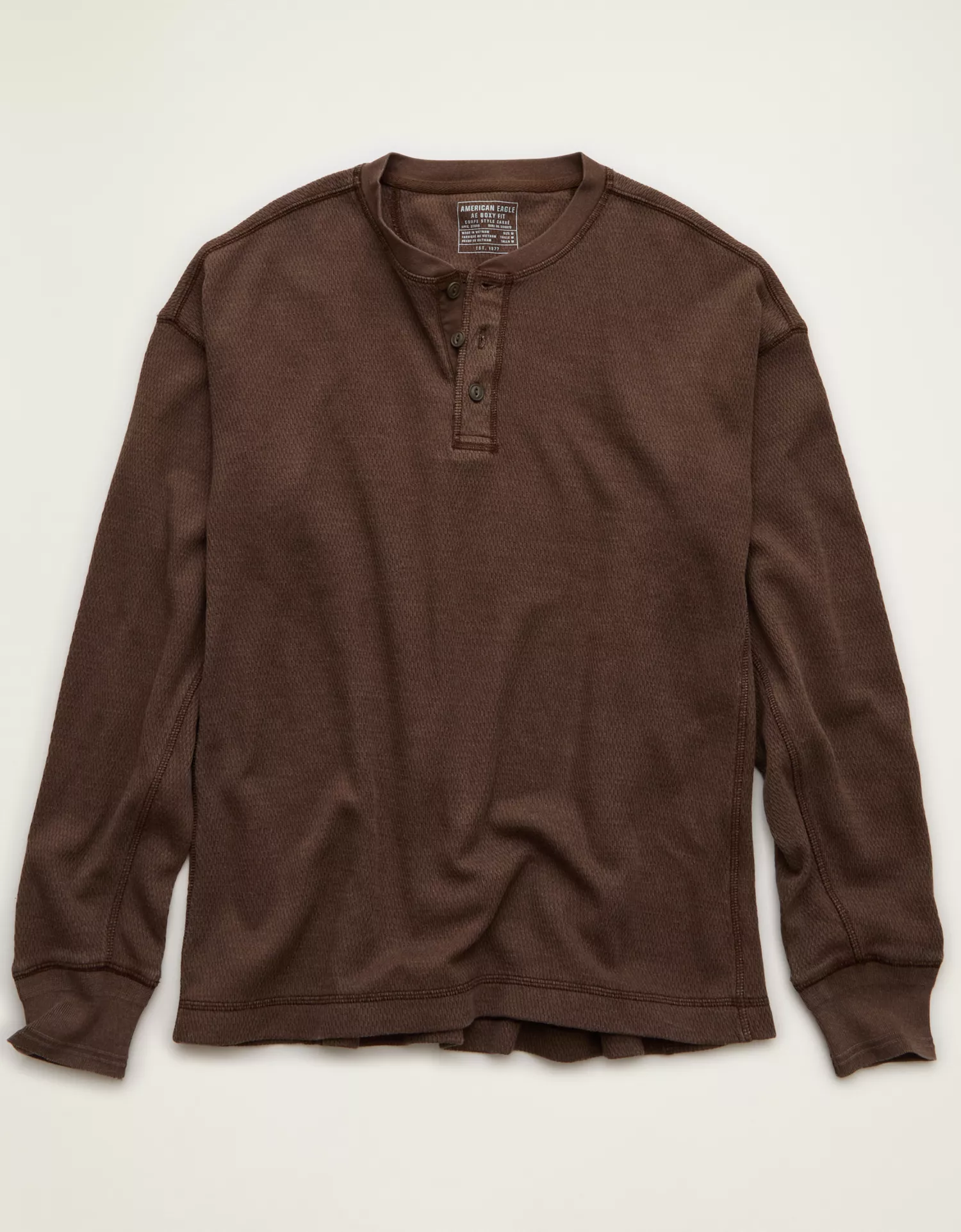 AE Boxy Fit Thermal Henley T-Shirt - thumbnail 10