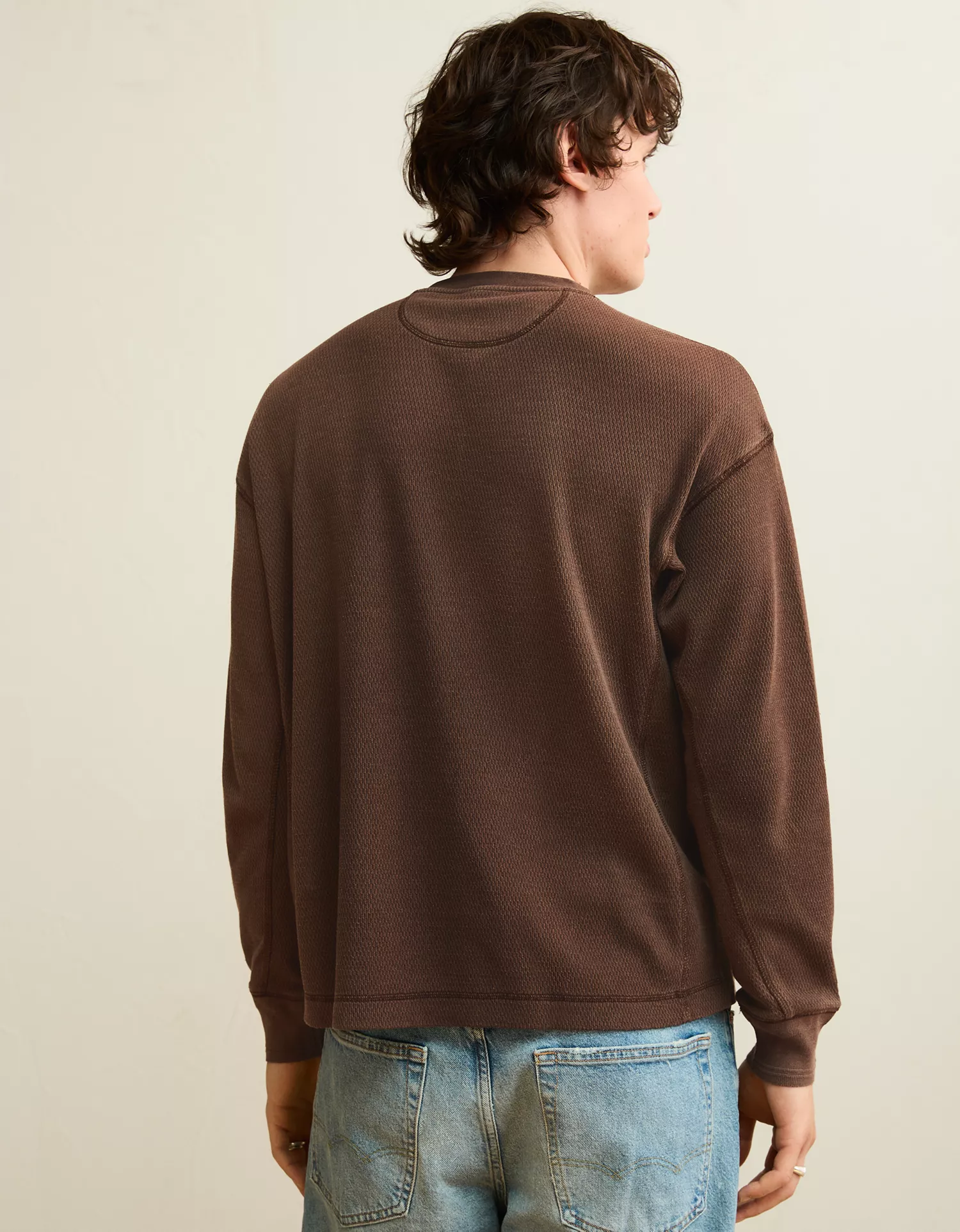 AE Boxy Fit Thermal Henley T-Shirt - thumbnail 9
