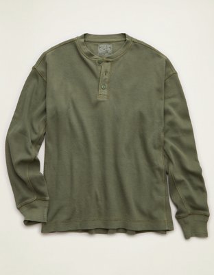 AE Boxy Fit Thermal Henley T-Shirt