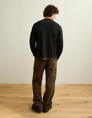 AE Boxy Fit Thermal Henley T-Shirt