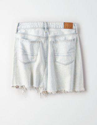 american eagle white jean skirt