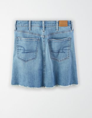 AE Super High-Waisted Denim A-Line Skirt