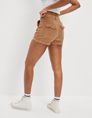 Женские брюки American Eagle AE Stretch Corduroy Highest Waist '90s Boyfriend Cargo Short — фото 2