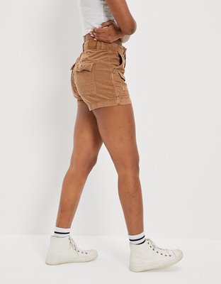 Женские брюки American Eagle AE Stretch Corduroy Highest Waist '90s Boyfriend Cargo Short — фото 5