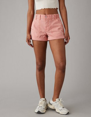 Lulu Light Pink High-Waisted Cutoff Denim Shorts