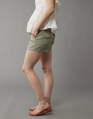 AE Dreamy Drape Short estilo Carpintero de Mezcla de Lino