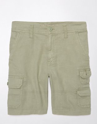 Женские брюки American Eagle AE Dreamy Drape Linen-Blend 8" Perfect Bermuda Cargo Short — фото 3