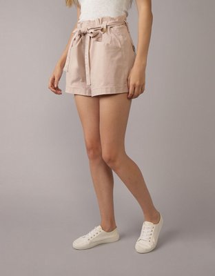 AE Stretch Super High-Waisted Paperbag Short