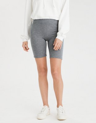 grey high waisted biker shorts