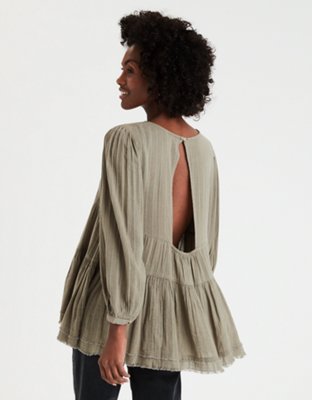 AE Long Sleeve Babydoll Top