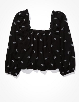 AE Puff Sleeve Button-up Blouse