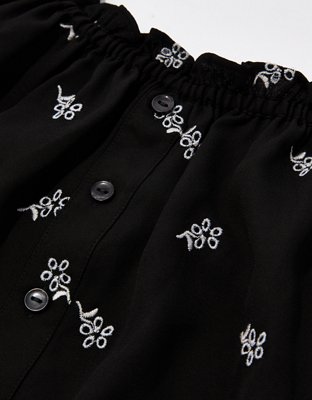 Женские блузки American Eagle AE Puff Sleeve Button-up Blouse — фото 2