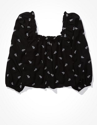 AE Puff Sleeve Button-up Blouse