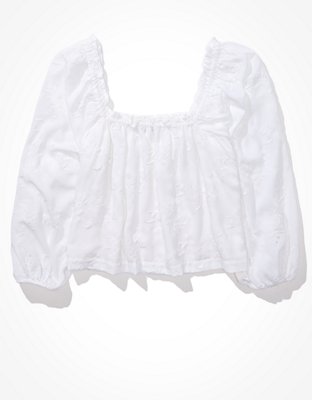 AE Puff Sleeve Button-up Blouse
