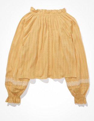 Женские блузки American Eagle AE Embroidered Blouse — фото 4