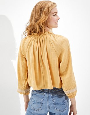 Женские блузки American Eagle AE Embroidered Blouse — фото 2