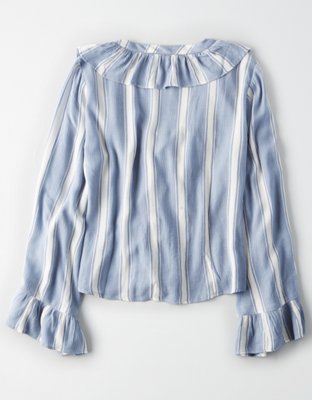 Женские блузки American Eagle AE LACE-UP BLOUSE — фото 4