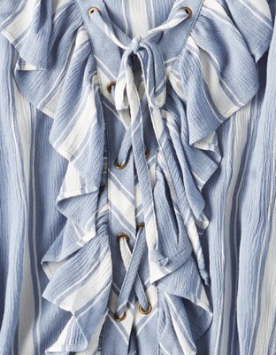 Женские блузки American Eagle AE LACE-UP BLOUSE — фото 6