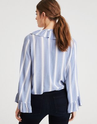 Женские блузки American Eagle AE LACE-UP BLOUSE — фото 2