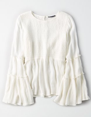 AE Solid Smocked Tunic