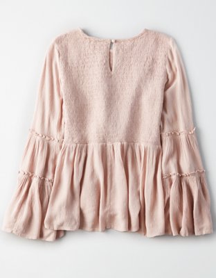 Женские топы American Eagle AE Solid Smocked Tunic — фото 4