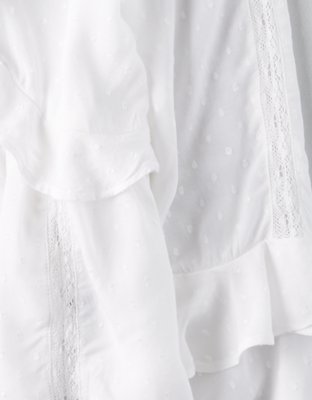 AE Long Sleeve Ruffle Blouse