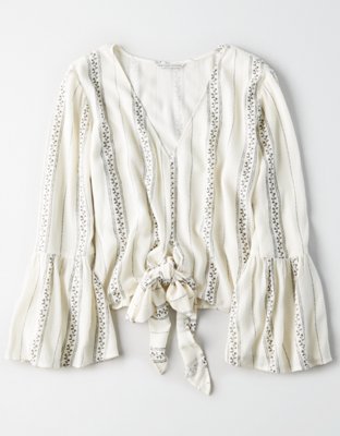 Женские топы American Eagle AE Tie Front Top — фото 3