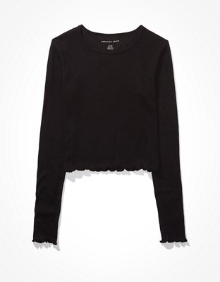 Женские футболки American Eagle AE Plush Long Sleeve Baby Tee — фото 3