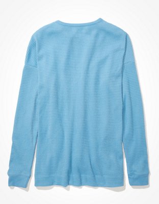 Женские футболки American Eagle AE Oversized Long-Sleeve Plush T-Shirt — фото 5
