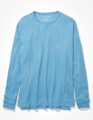 Женские футболки American Eagle AE Oversized Long-Sleeve Plush T-Shirt — фото 4