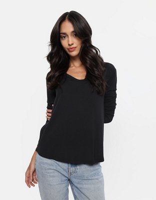 AE Soft & Sexy Long-Sleeve V-Neck Tee