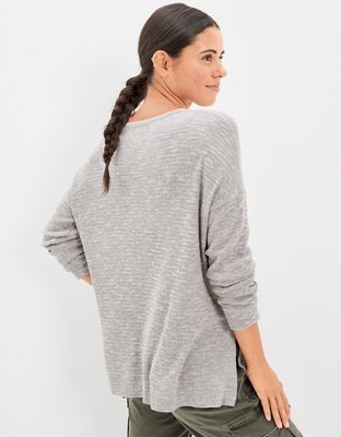 AE Oversized Long-Sleeve Plush T-Shirt