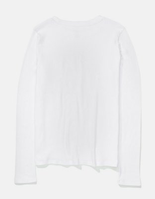 AE Plush Long-Sleeve V-Neck Tee