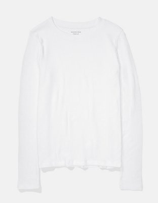 AE Plush Long-Sleeve V-Neck Tee