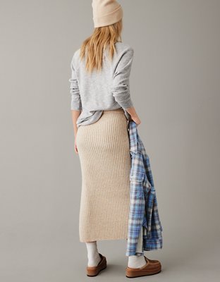 AE Long-Sleeve Waffle Plush Tee