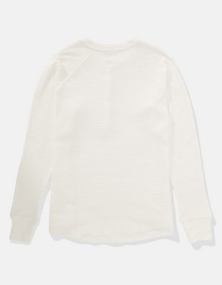 AE Plush Long-Sleeve Henley T-Shirt