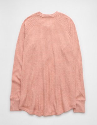 AE Long-Sleeve Plush Henley T-Shirt